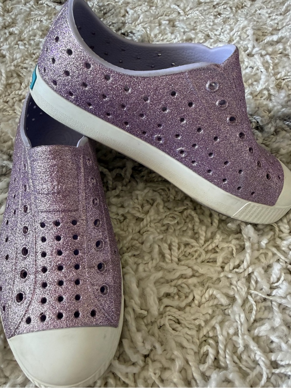 Purple Sparkle Native Jefferson Shoes